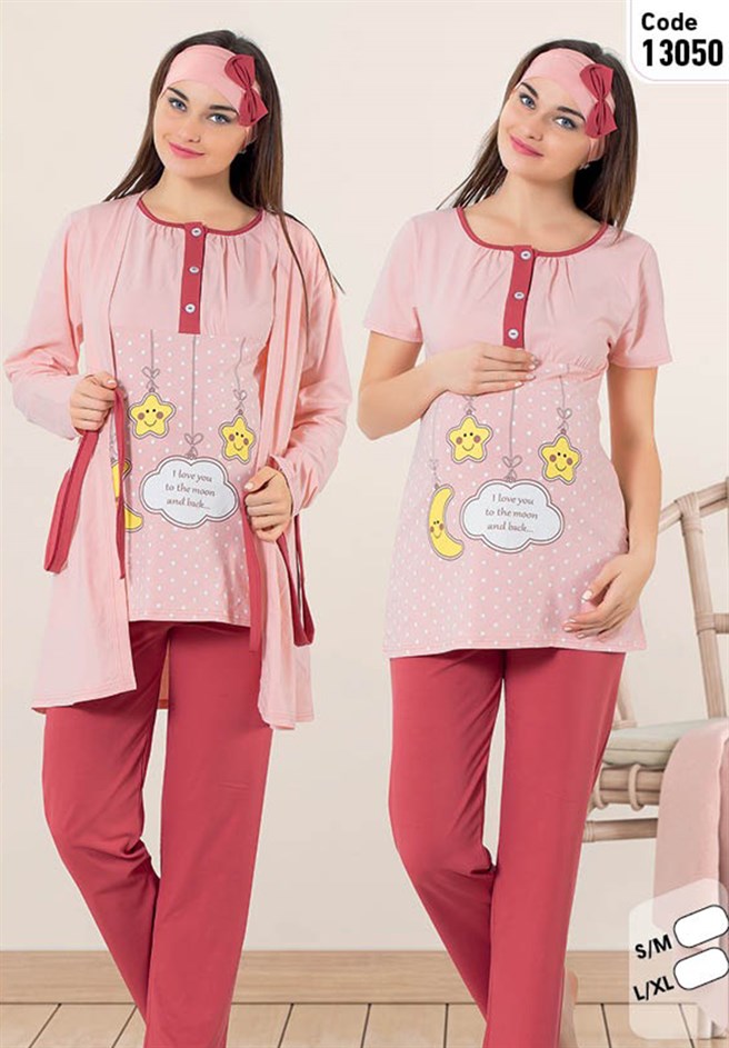 Polkan 13050 Sabahlıklı Lohusa Pijama Takımı