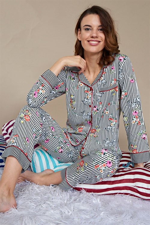 Bambaşka BB29010 Önden Düğmeli Lohusa Pijama Takımı