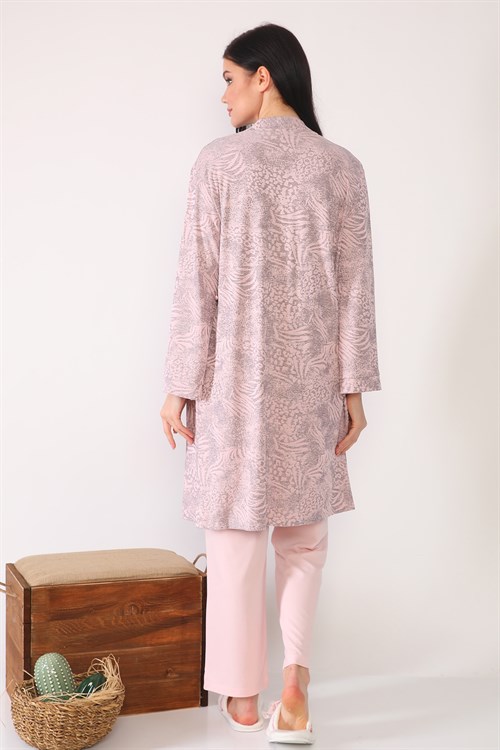 Mandia Pudra Sabahlıklı Lohusa Pijama Takımı